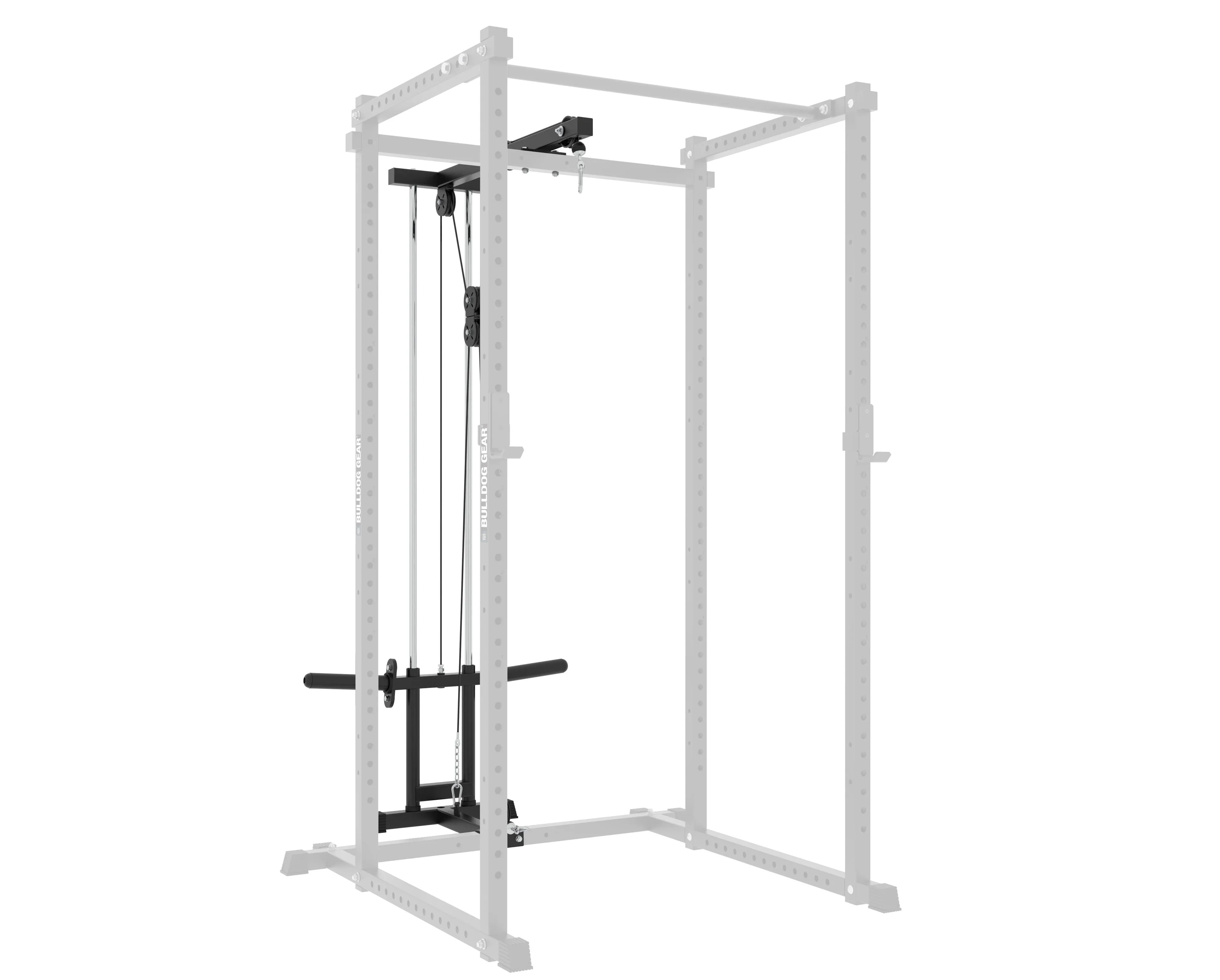 Bulldog Gear - Home Gym Series Snap Together Power Rack Lat Pull Low Row Attachment