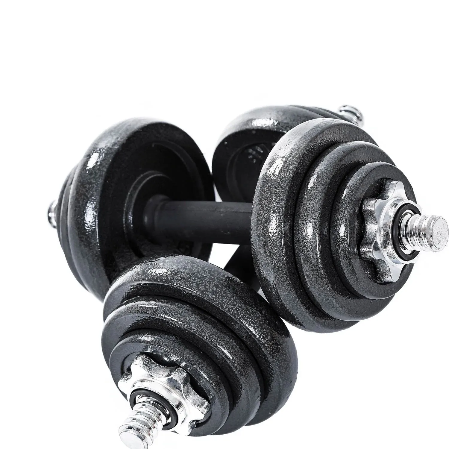 Cast Iron Dumbbell Set Weight Dumbbells Home Gym Training Fitness BarBell Case