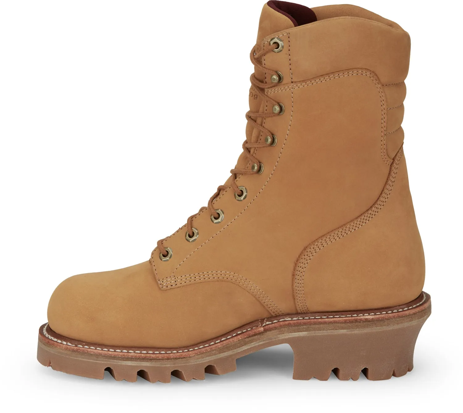 Chippewa Mens Super DNA 9in WP Steel Toe 400G Wheat Leather Work Boots