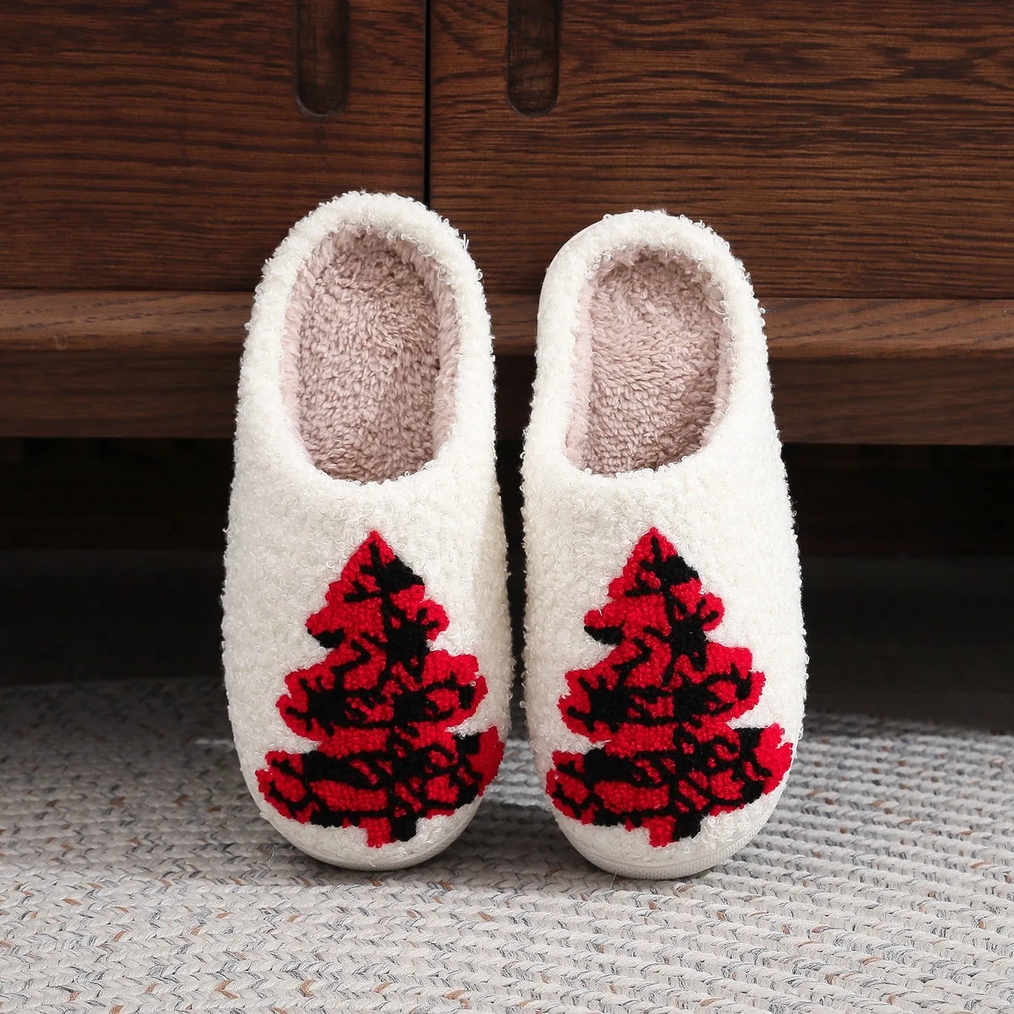 Christmas Fashion Non-slip Floor Bedroom Slipper For Women