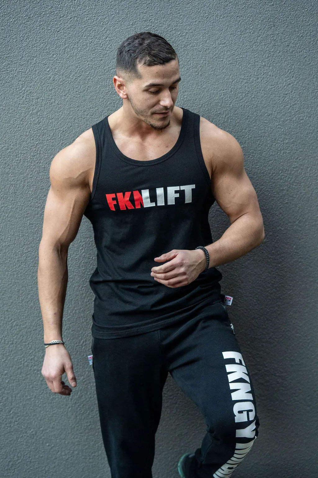 Conquer | Men's FKNLIFT Gym Singlet | Black