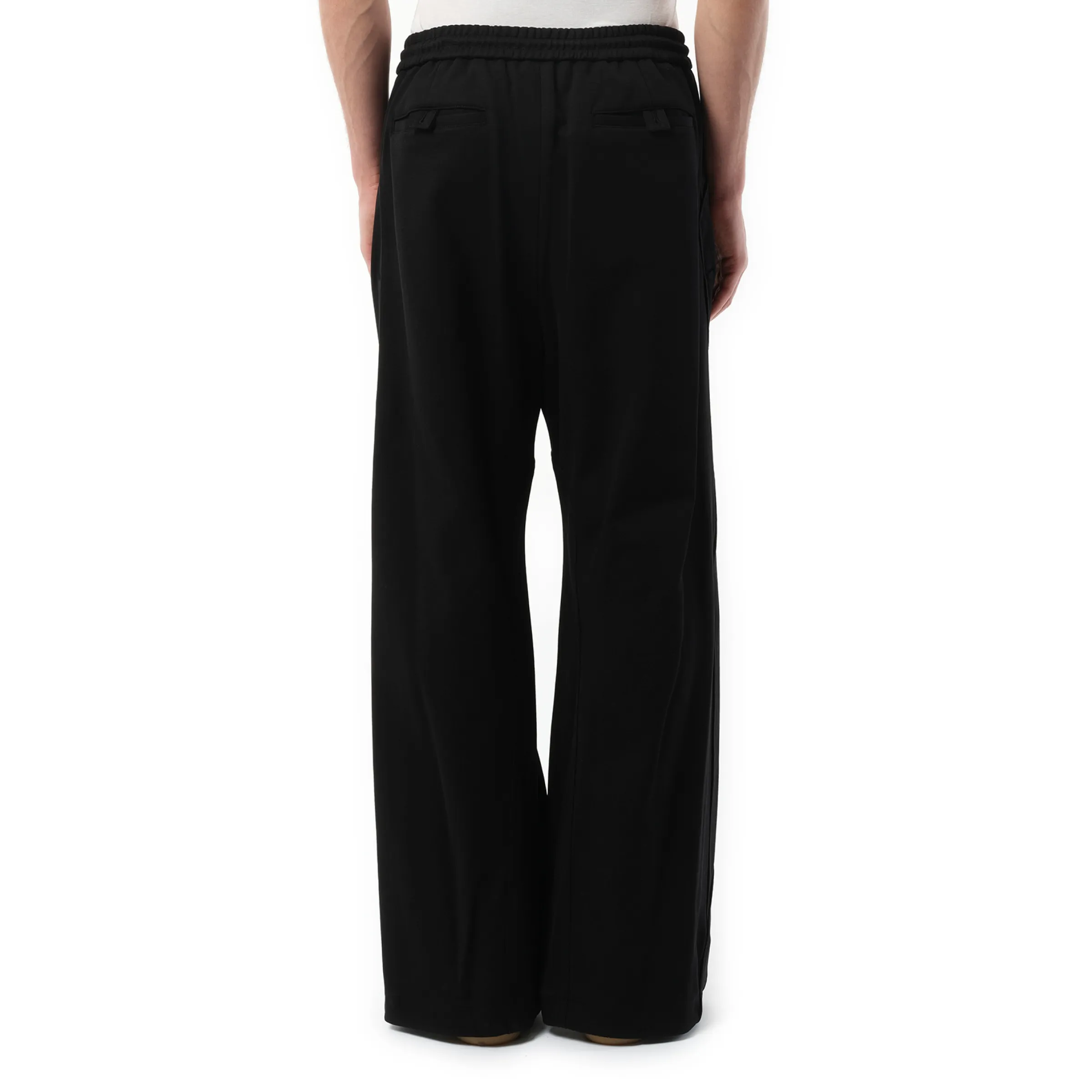 Cotton Piping Track Pants in Black