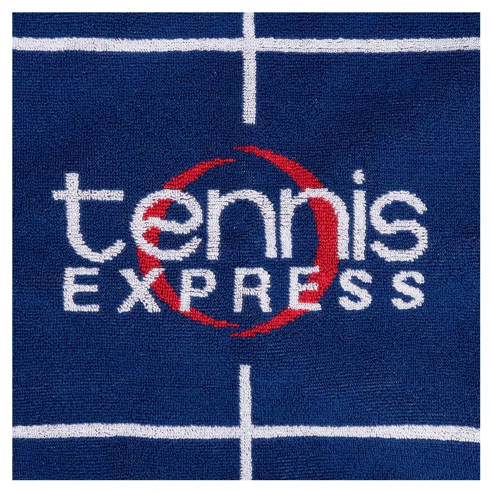 Cotton Sports Towel with Tennis Express Logo Towel Blue