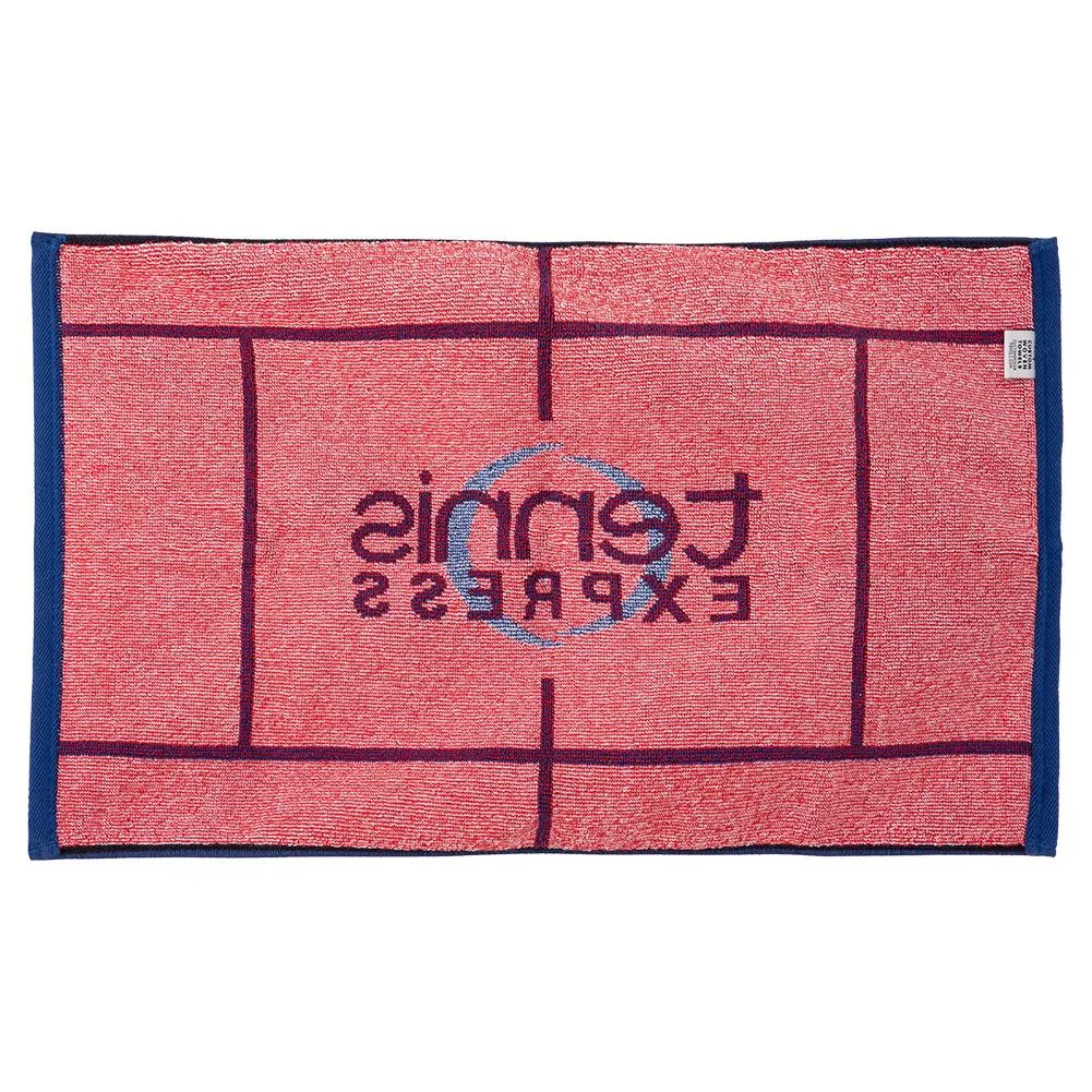 Cotton Sports Towel with Tennis Express Logo Towel Blue