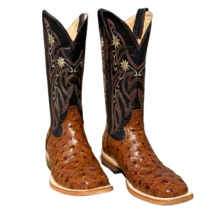 COWTOWN WOMEN'S OSTRICH PRINT BOOTS- Q464