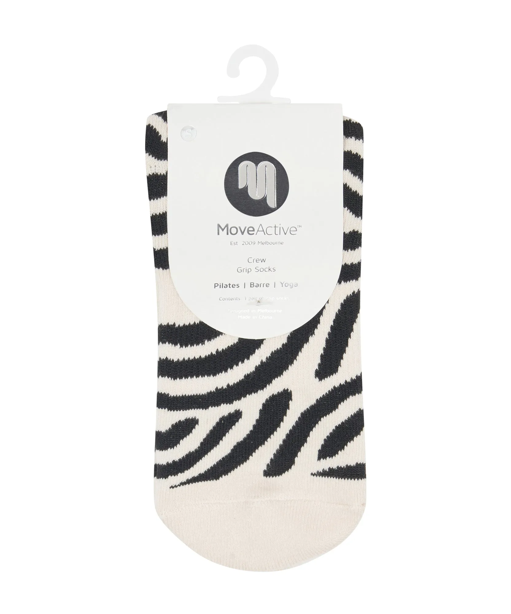 Crew Non Slip Grip Socks - Monochrome Swirl