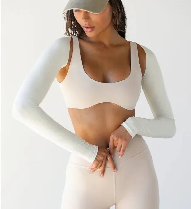 Crop Top and Bolero Set in Cream