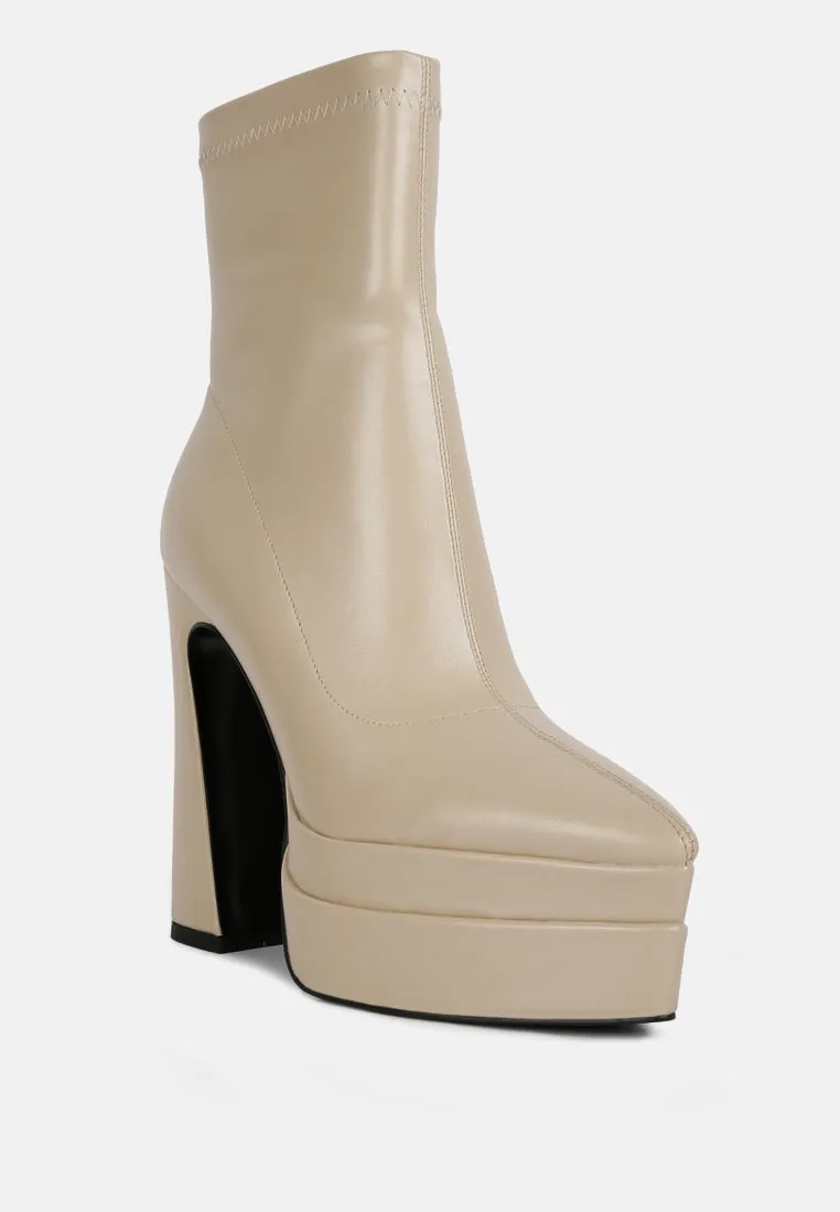 Dextra High Platform Ankle Boots