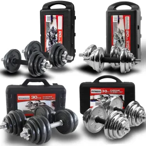 Dumbbell Set Weight Dumbbells Home Gym Training Fitness BarBell Equipment Case