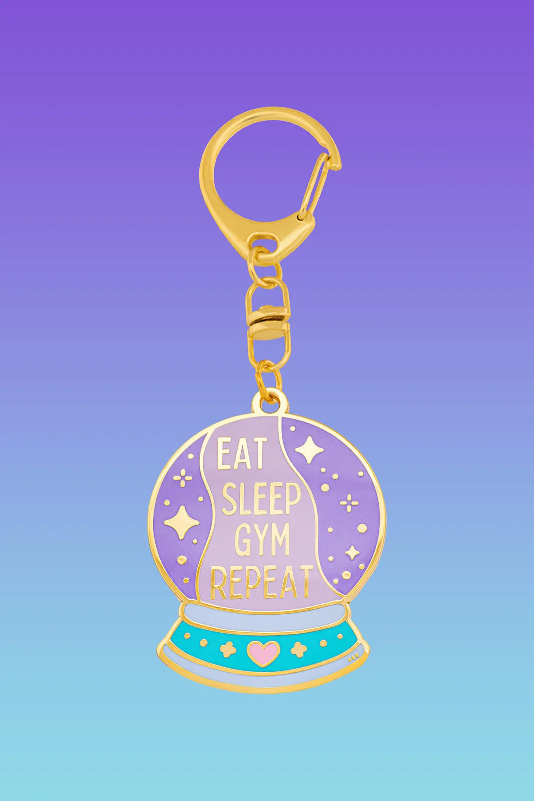 Eat Sleep Gym Repeat Key Ring