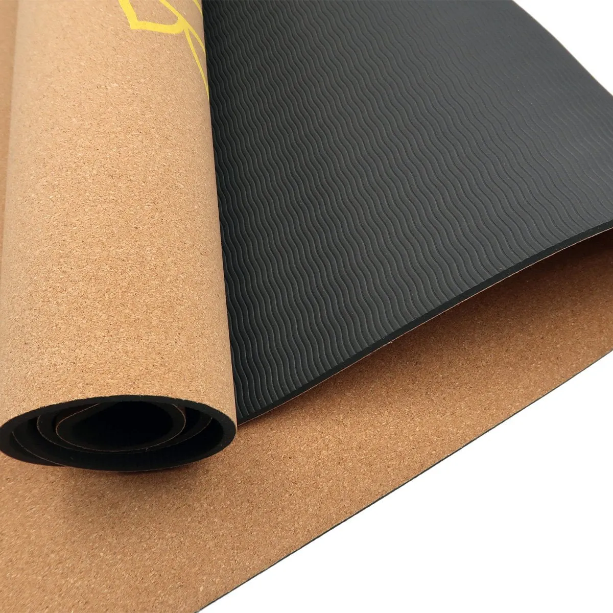 Eco-Friendly 6mm Cork Yoga Mat, Non-Slip, Anti-Microbial - Powertrain