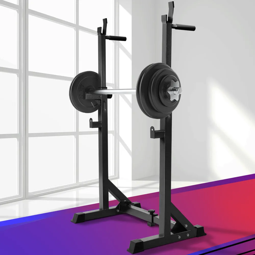 Everfit Squat Rack Pair Fitness Weight Lifting Gym Exercise Barbell Stand