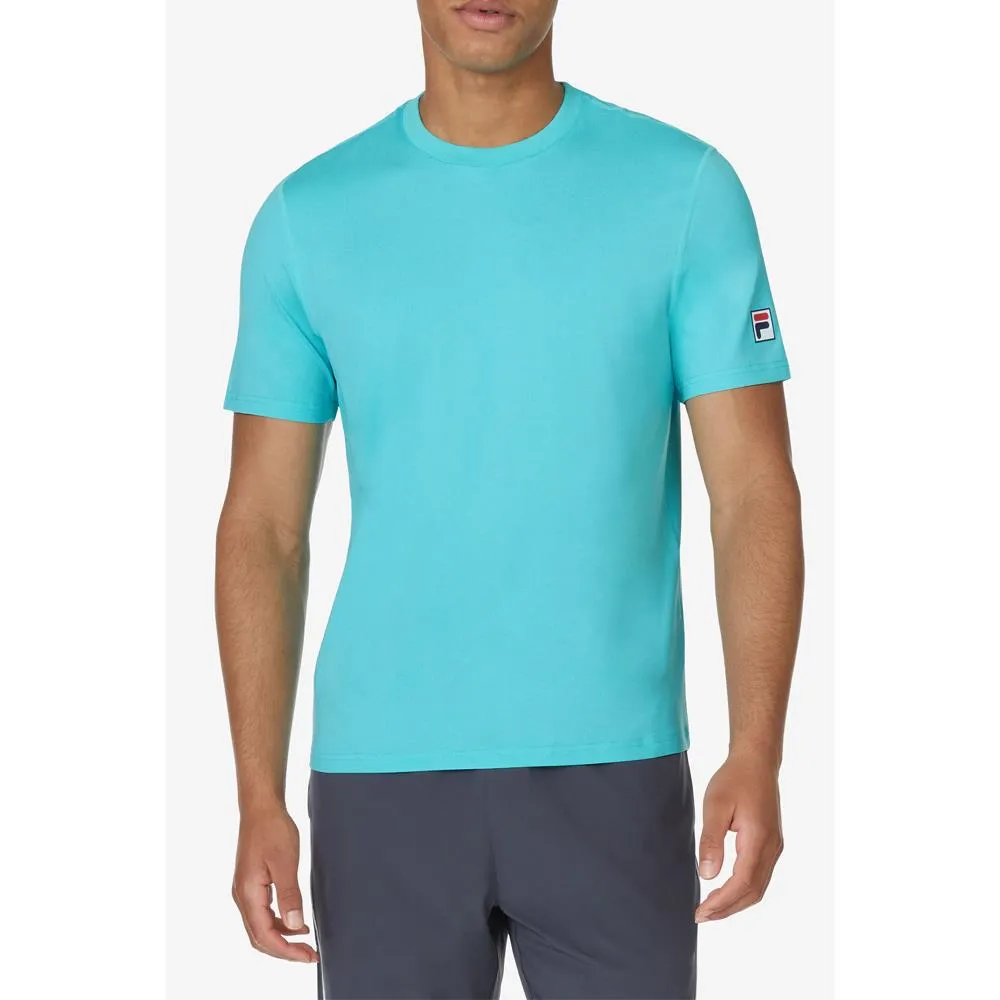 Fila Men's Essentials Short Sleeve Tennis Crew - Blue Radiance Heather