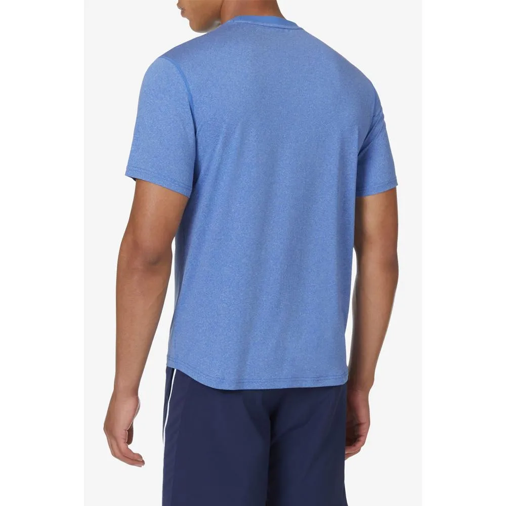 Fila Men's Essentials Short Sleeve Tennis Crew - Dazzling Blue Heather