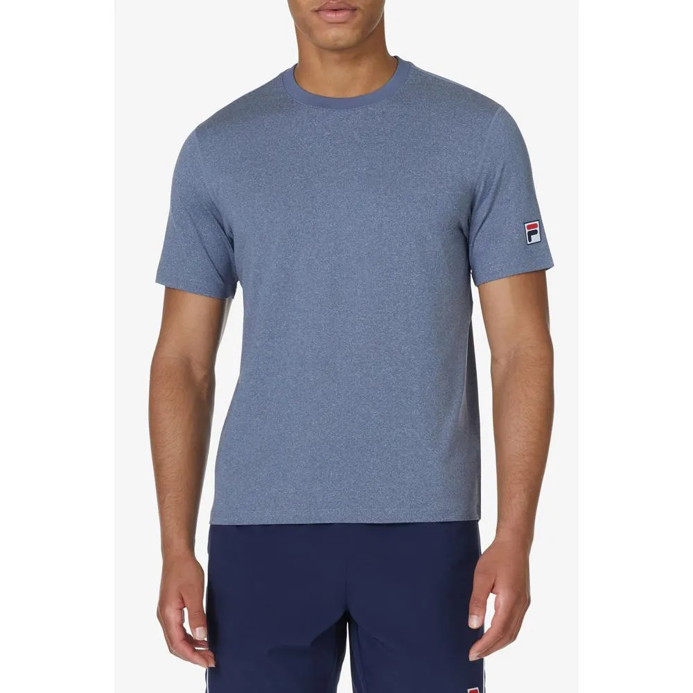 Fila Men's Essentials Short Sleeve Tennis Crew - Fila Navy Heather