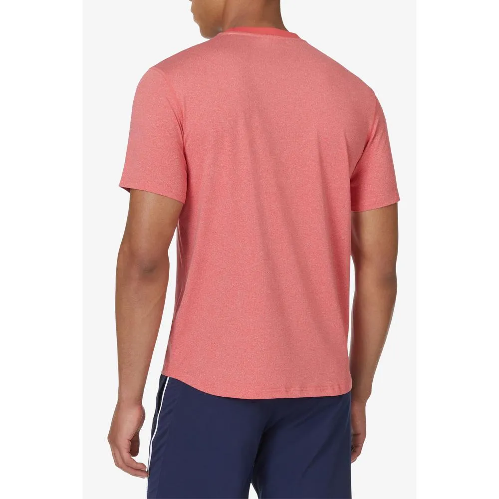 Fila Men's Essentials Short Sleeve Tennis Crew - Fila Red Heather