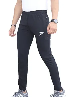 FITINC Men's Slim Fit Polyester Track Pants (fitDSPb108l_Black_L)