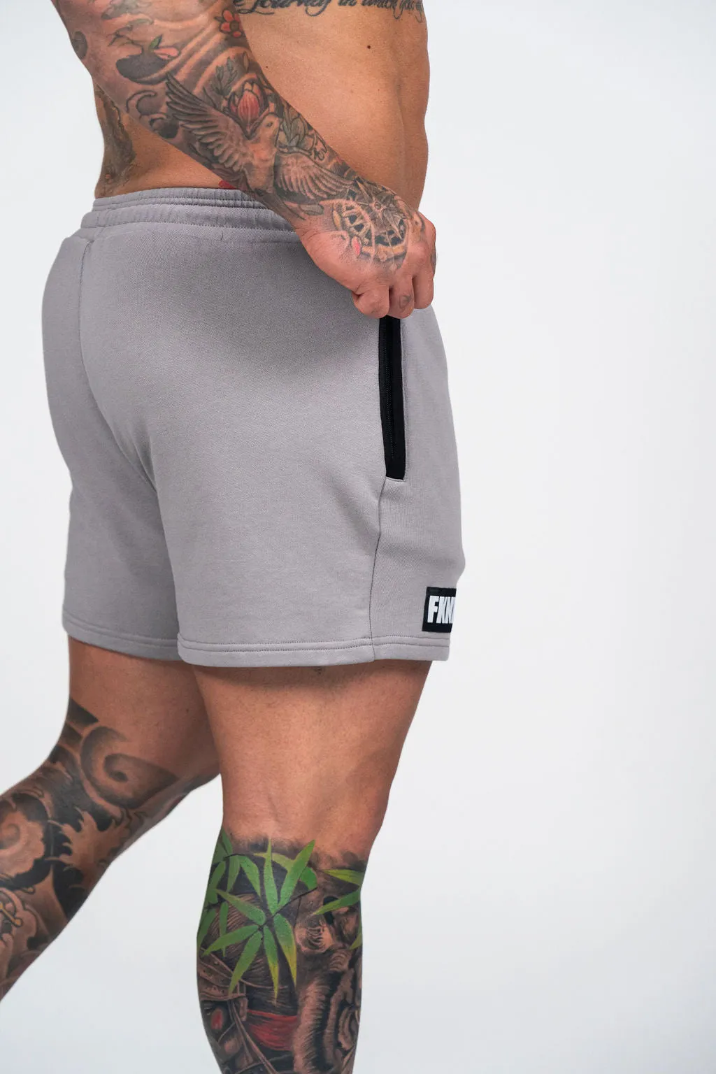 FKNLIFT | Men's 100% Cotton Gym Shorts | Grey