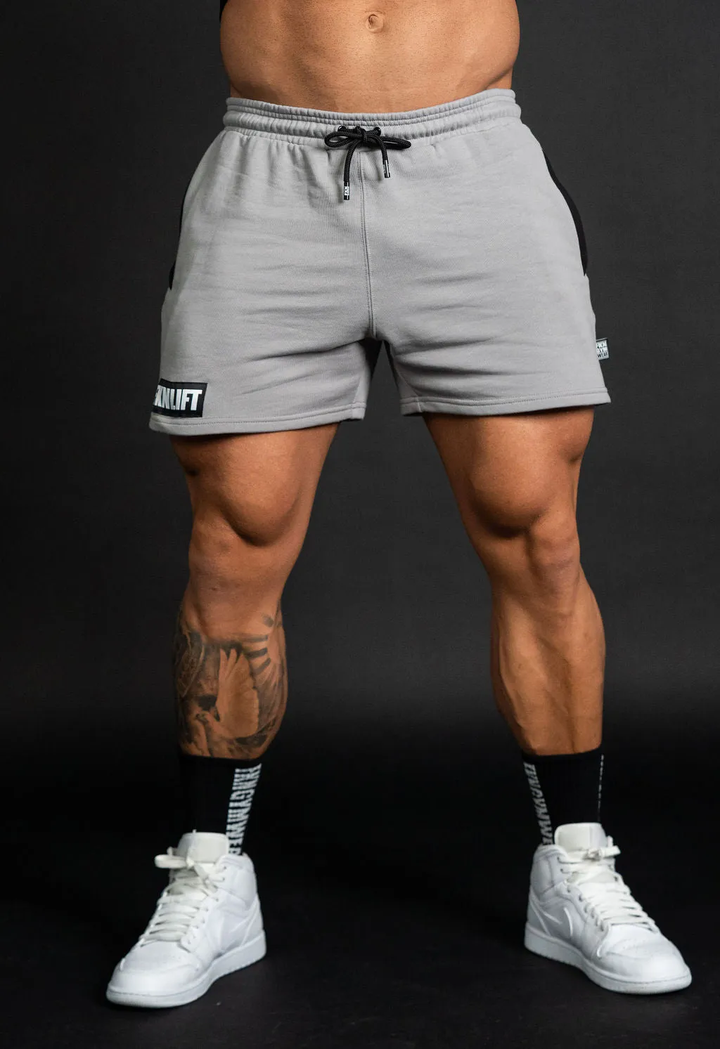 FKNLIFT | Men's 100% Cotton Gym Shorts | Grey