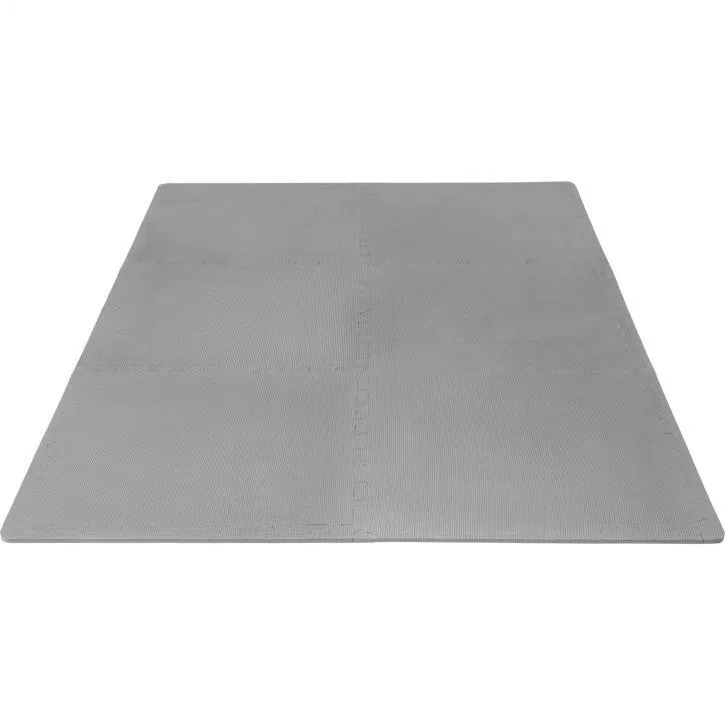 Floor Mat Set - 6 Mats 12 Edges - Grey