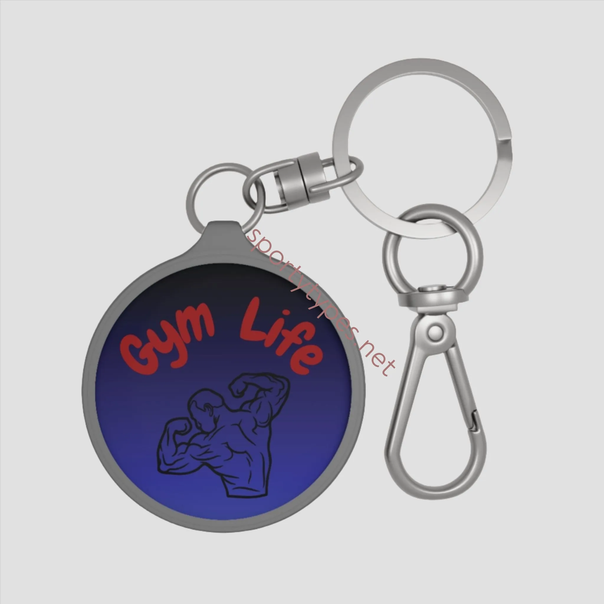 Gym Life Keyring Tag