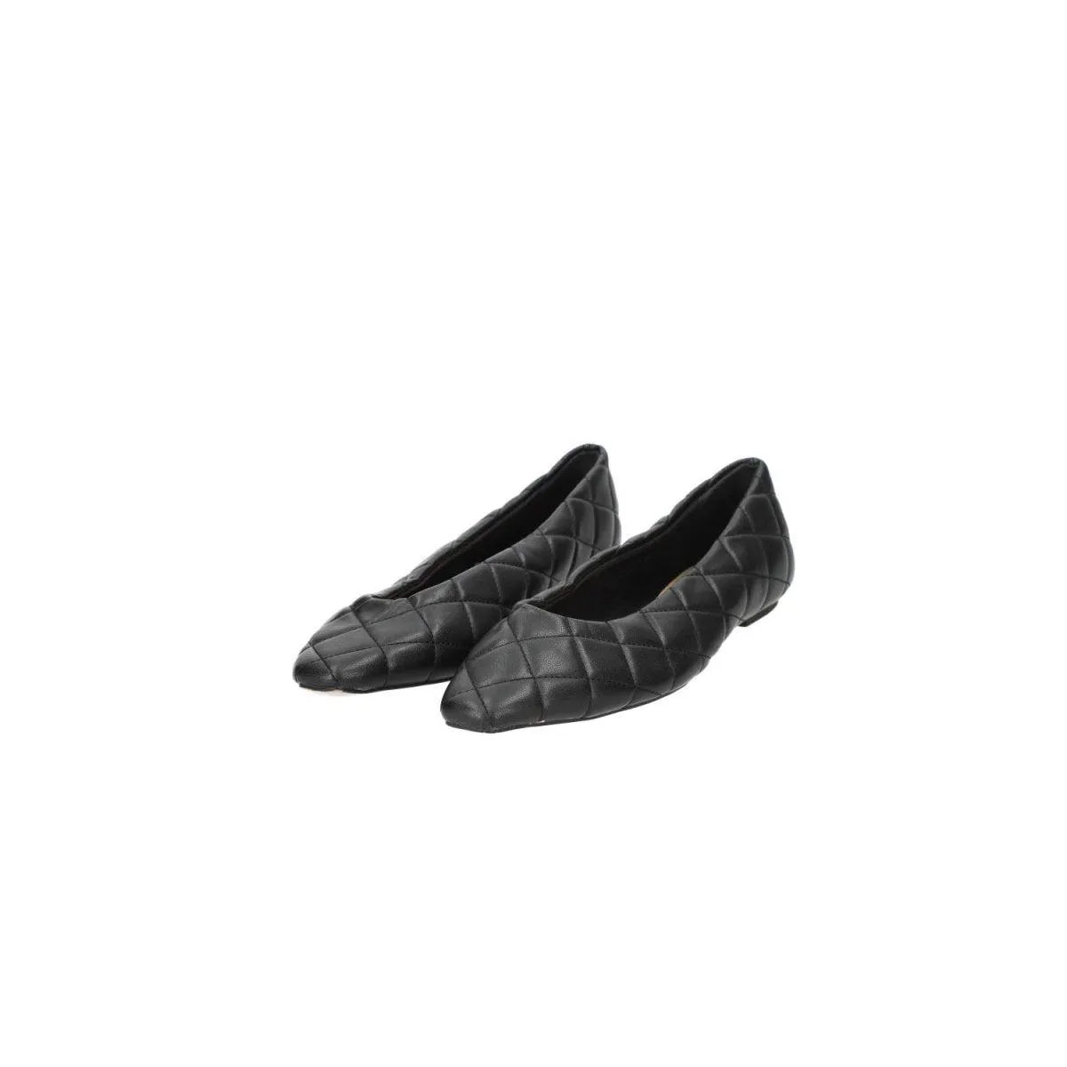 H&M Quilted Ballerinas Fabric Black Colour For Women