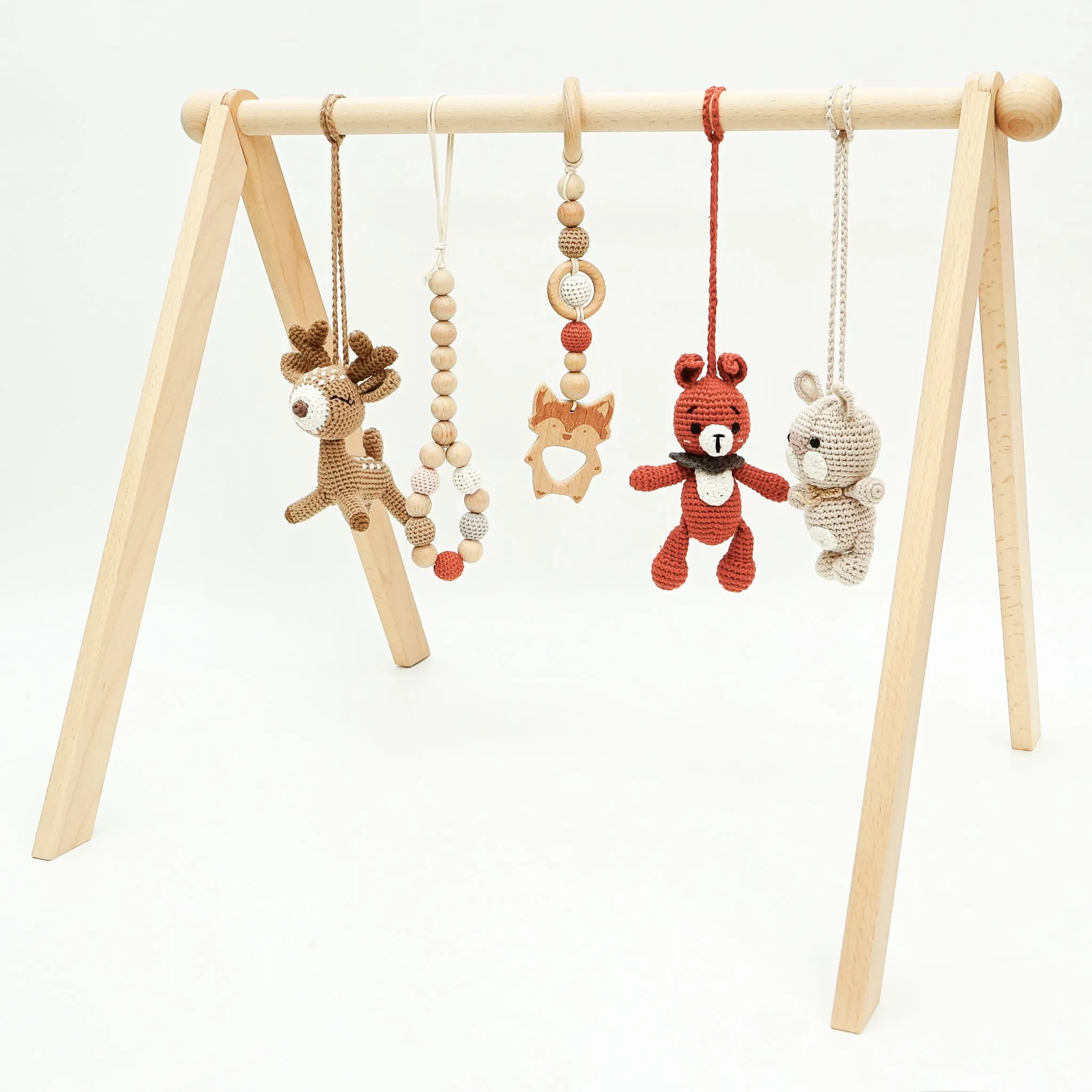 Handmade Crochet Toys for Baby Gym | Forest Family