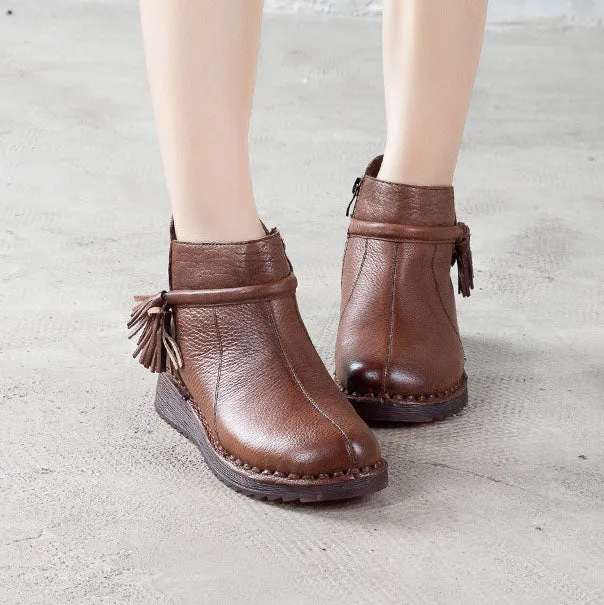 Handmade Leather Retro Comfortable Ankle Boots|Gift Shoes