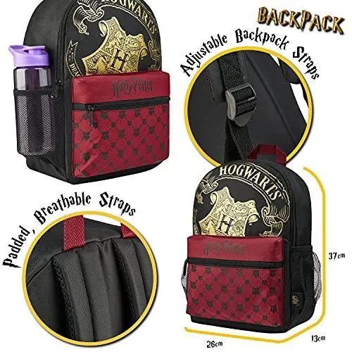 Harry Potter Backpack School Bag Set with Drawstring Gym Bag and Pencil Case