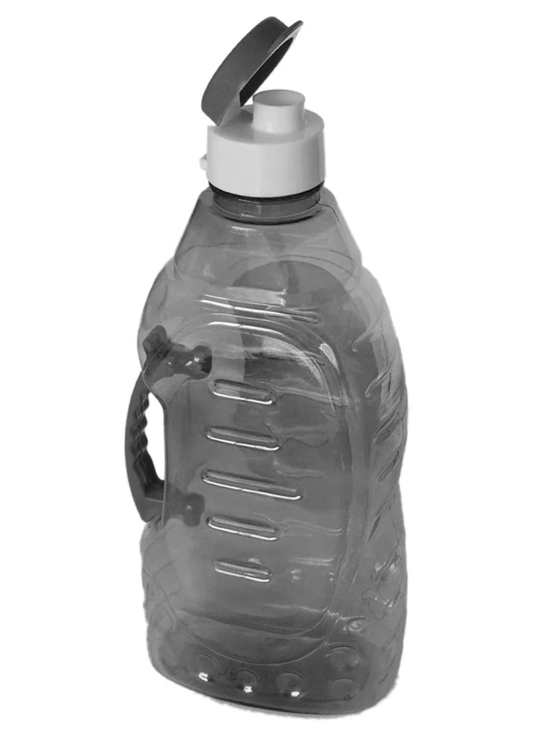 Heart Home Tranasparent Foodgrade Leakproof Plastic Water Bottle/Jug/Container with Handle, 1500ml (Black)-50HH01872