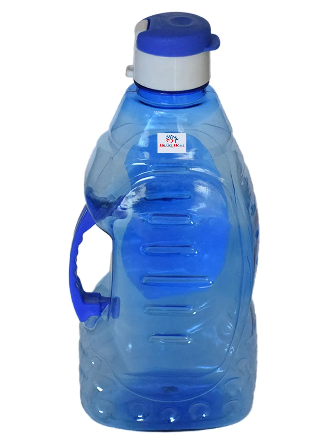 Heart Home Tranasparent Platic Water Bottle with Handle, 1500ml (Blue)-50HH01877