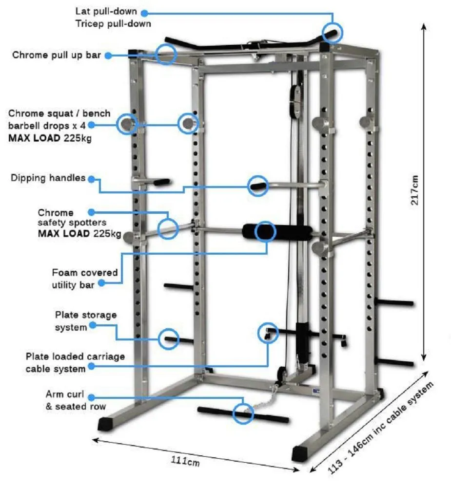 Heavy Duty Olympic Power Cage Rack XQPC-06