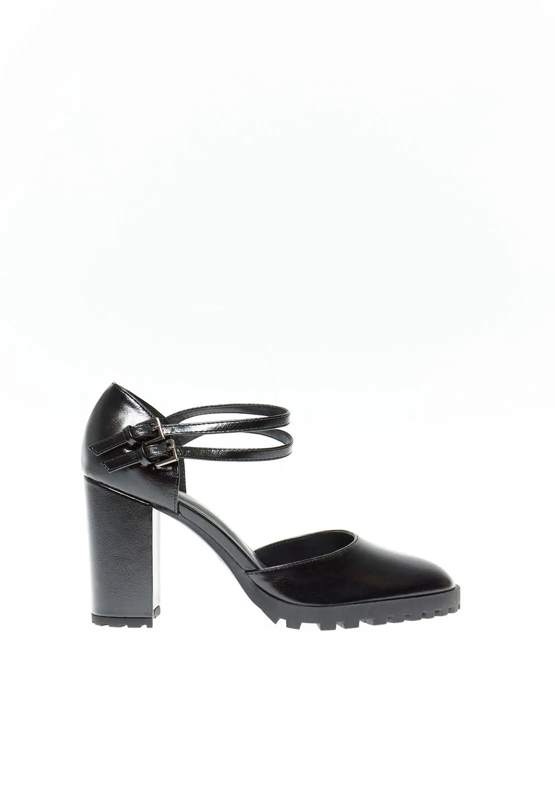 Heeled Track Cuffs - Black