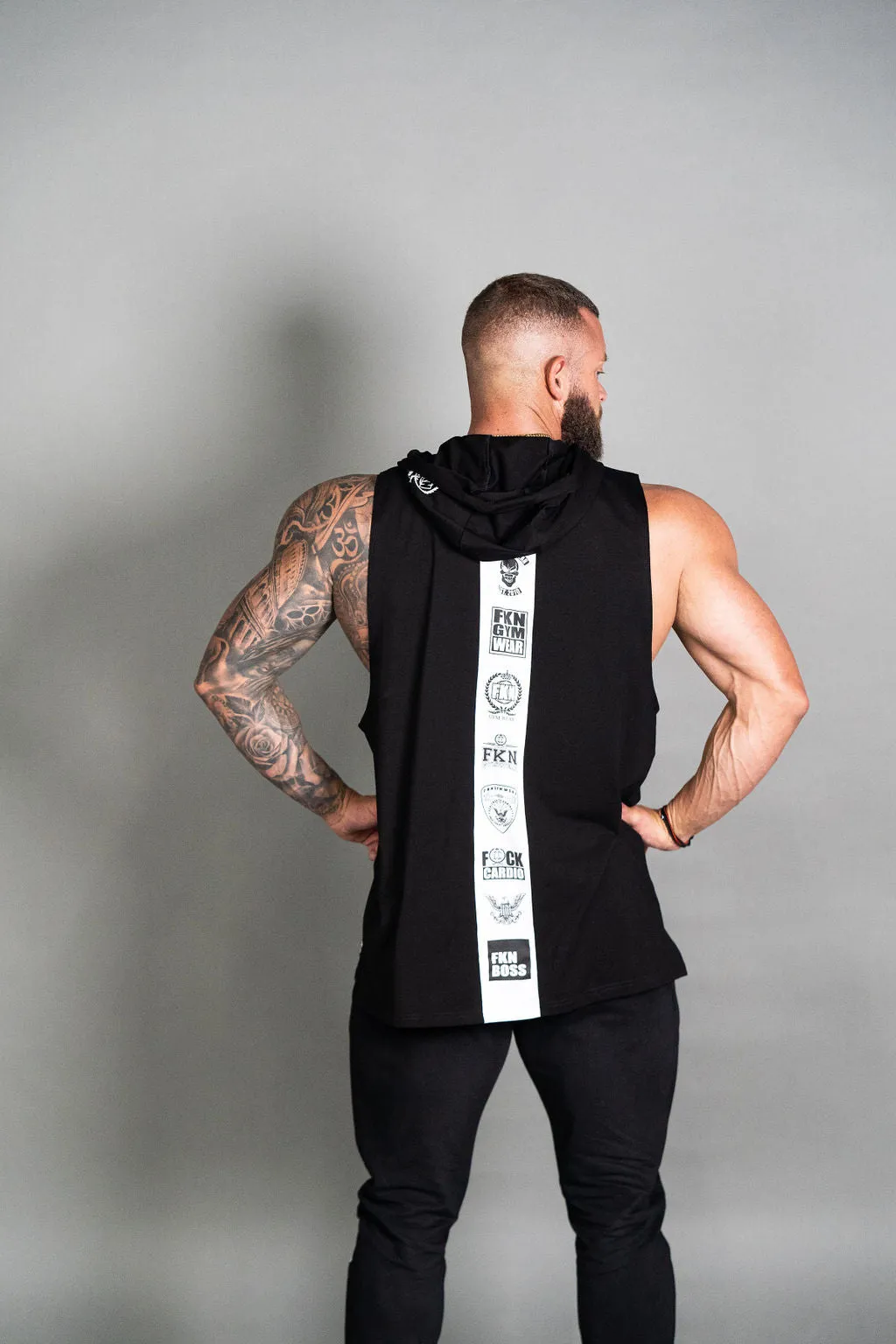 Heist | Men's Gym Hoodie Muscle Tank | Black