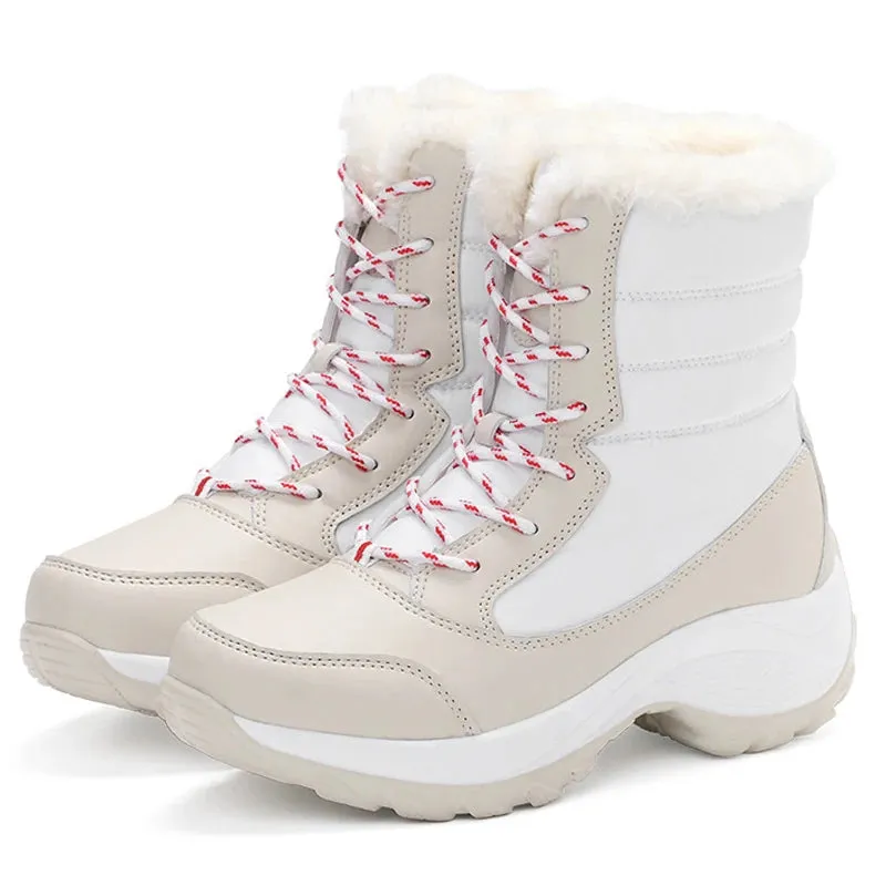 High Top Shoes With Fur Detailing