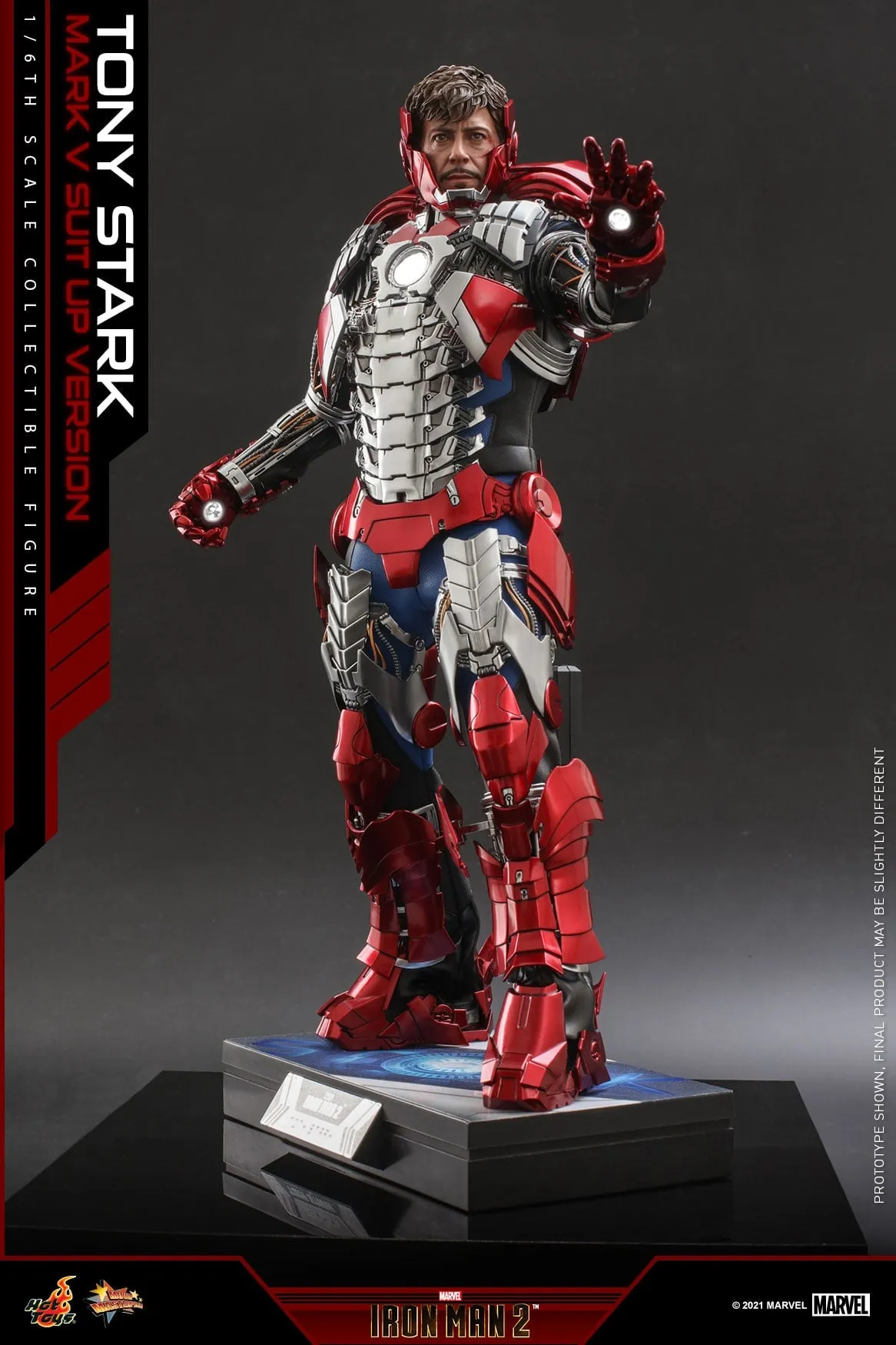 Hot Toys - MMS599 - Iron Man 2 - 1/6th scale Tony Stark (Mark V Suit up Version) Collectible Figure