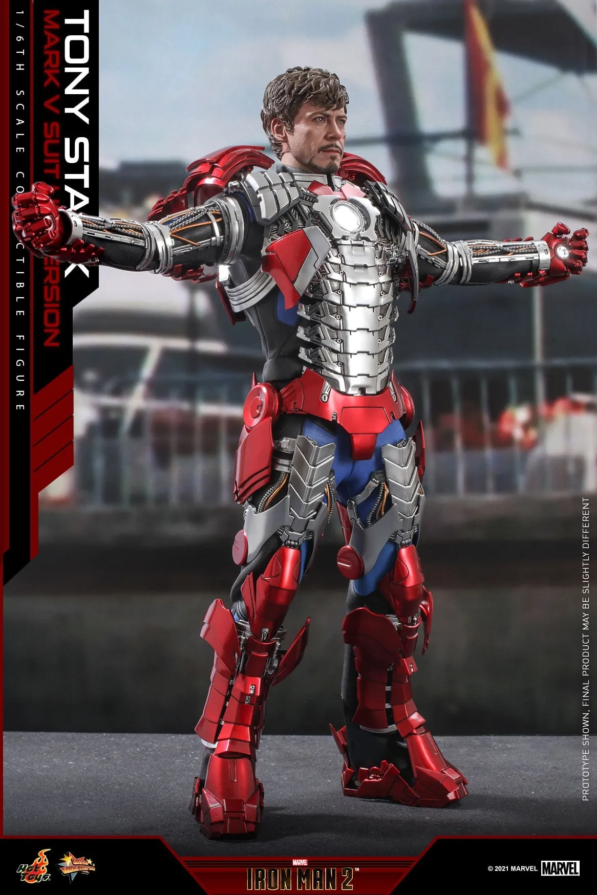 Hot Toys - MMS599 - Iron Man 2 - 1/6th scale Tony Stark (Mark V Suit up Version) Collectible Figure