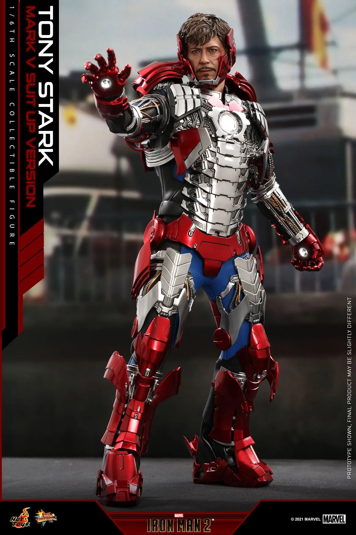 Hot Toys - MMS599 - Iron Man 2 - 1/6th scale Tony Stark (Mark V Suit up Version) Collectible Figure