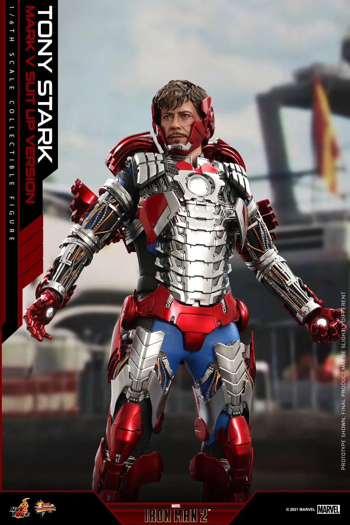 Hot Toys - MMS599 - Iron Man 2 - 1/6th scale Tony Stark (Mark V Suit up Version) Collectible Figure