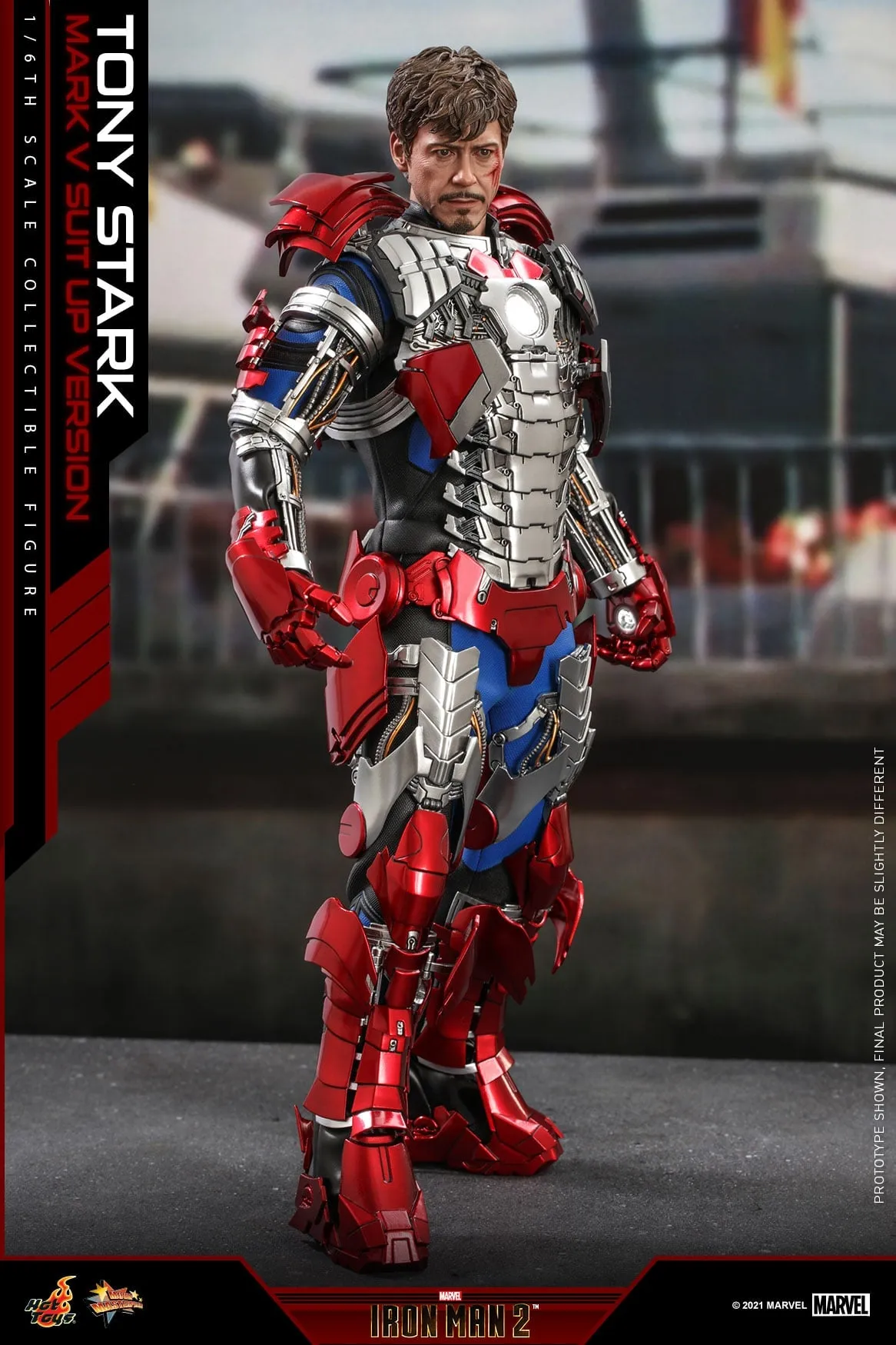 Hot Toys - MMS599 - Iron Man 2 - 1/6th scale Tony Stark (Mark V Suit up Version) Collectible Figure