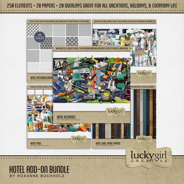 Hotel Activities Digital Scrapbook Kit