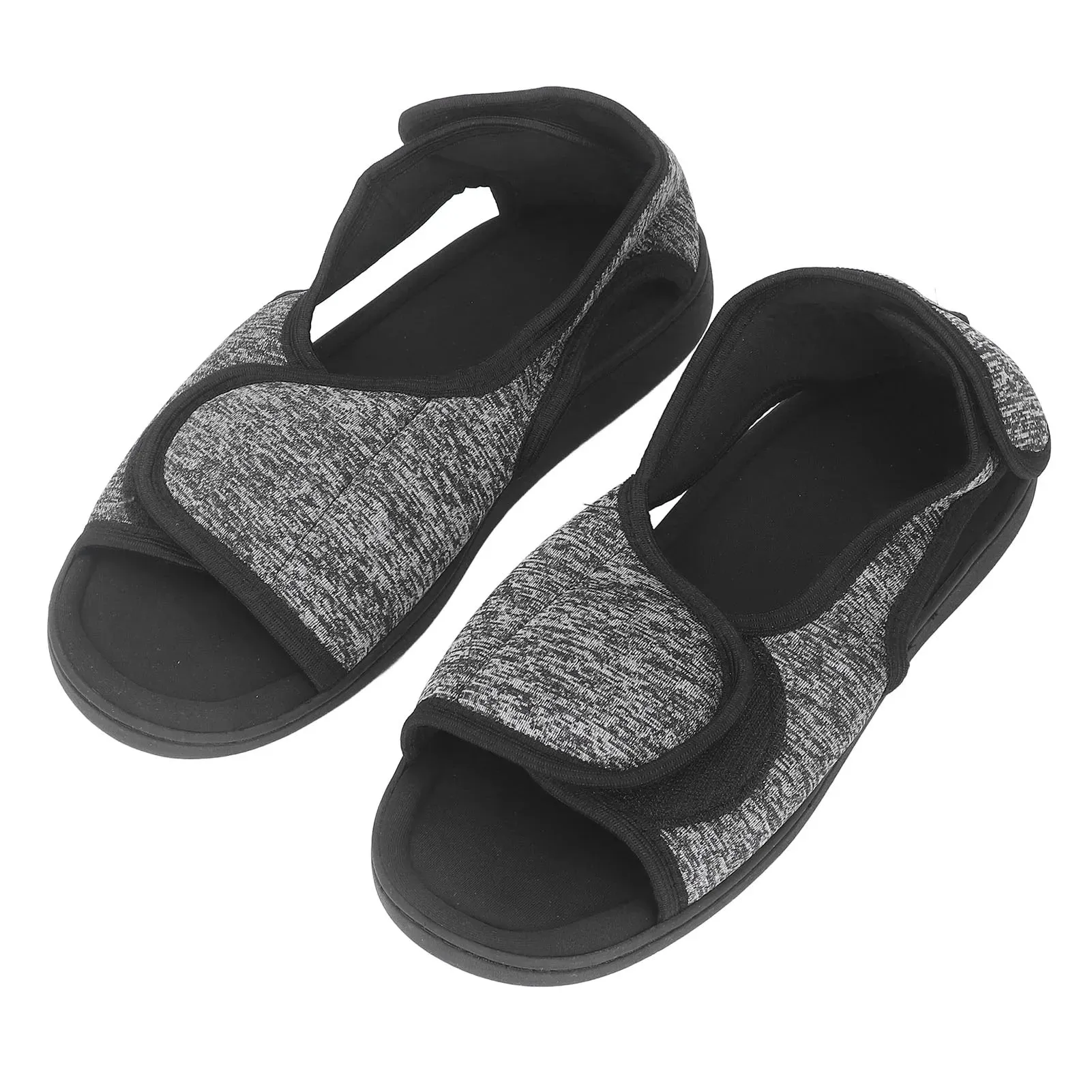 Indoor Diabetic Shoes 1Pair Diabetic Shoes Anti Slip Knitted Plush Adjustable Diabetic Slippers for The Elderly Pregnant Women