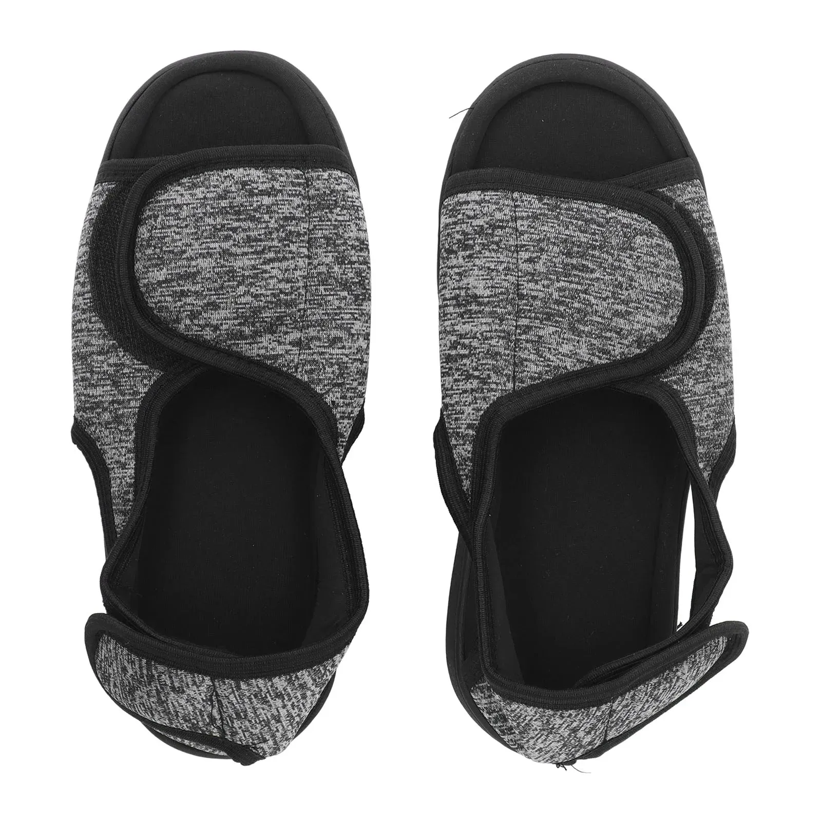 Indoor Diabetic Shoes 1Pair Diabetic Shoes Anti Slip Knitted Plush Adjustable Diabetic Slippers for The Elderly Pregnant Women