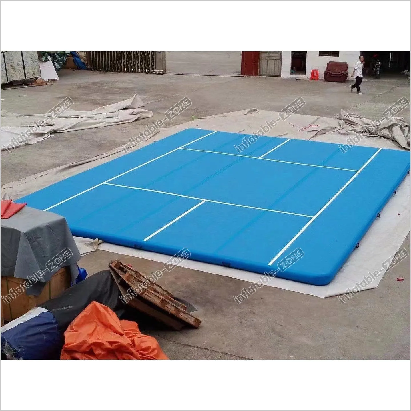 Inflatable Football Tennis Ball Air Tumble Mat Inflatable Air Gymnastics Gym Air Floor Badminton