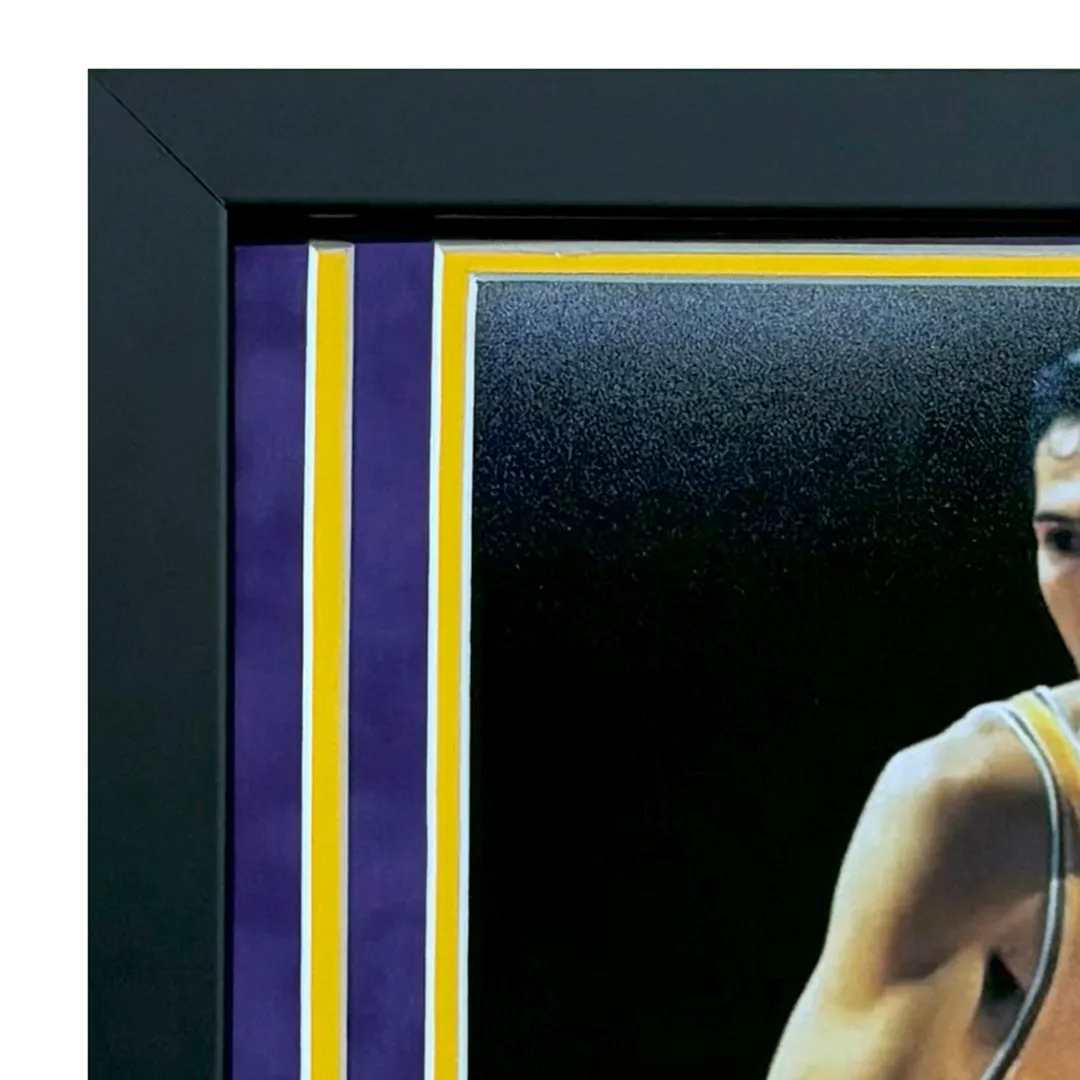 Jerry West Hand Signed & Framed Los Angeles Lakers 16x20 Photo (JSA)