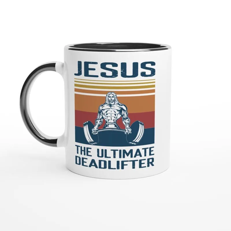 jesus the  ultimate deadlifter - funny gym mug ,gym lover,gym rat,gift for bodybuilder -fitness mug -