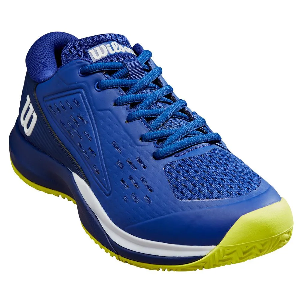 Junior`s Rush Pro Ace Tennis Shoes Blueing and Blue Print