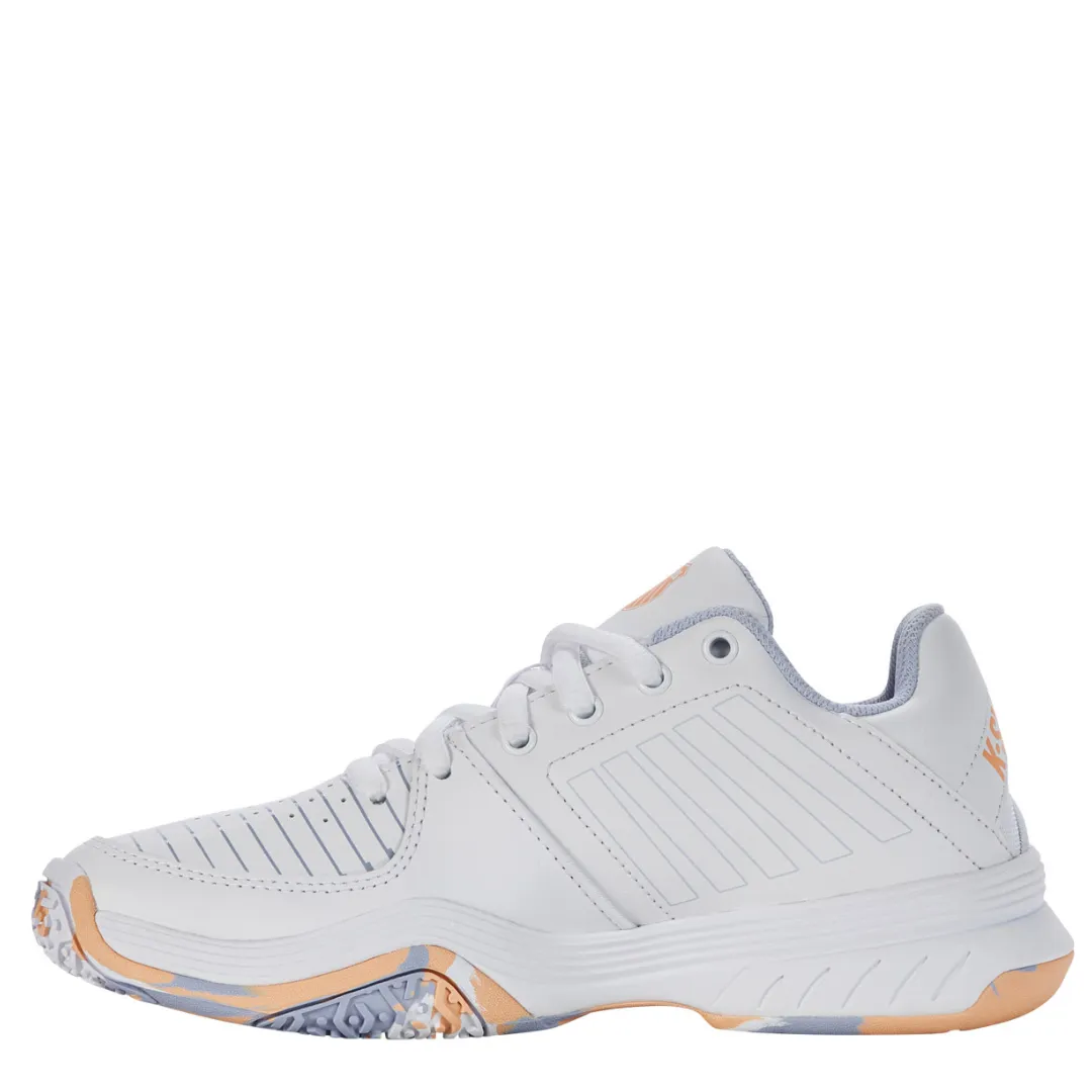 K-Swiss Court Express Omni Junior Tennis Shoes (White/Heather/Peach Fuzz)