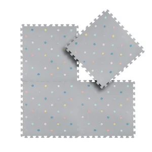 Kind and Me Coloured Polka Set in Grey Playmat- Dotty