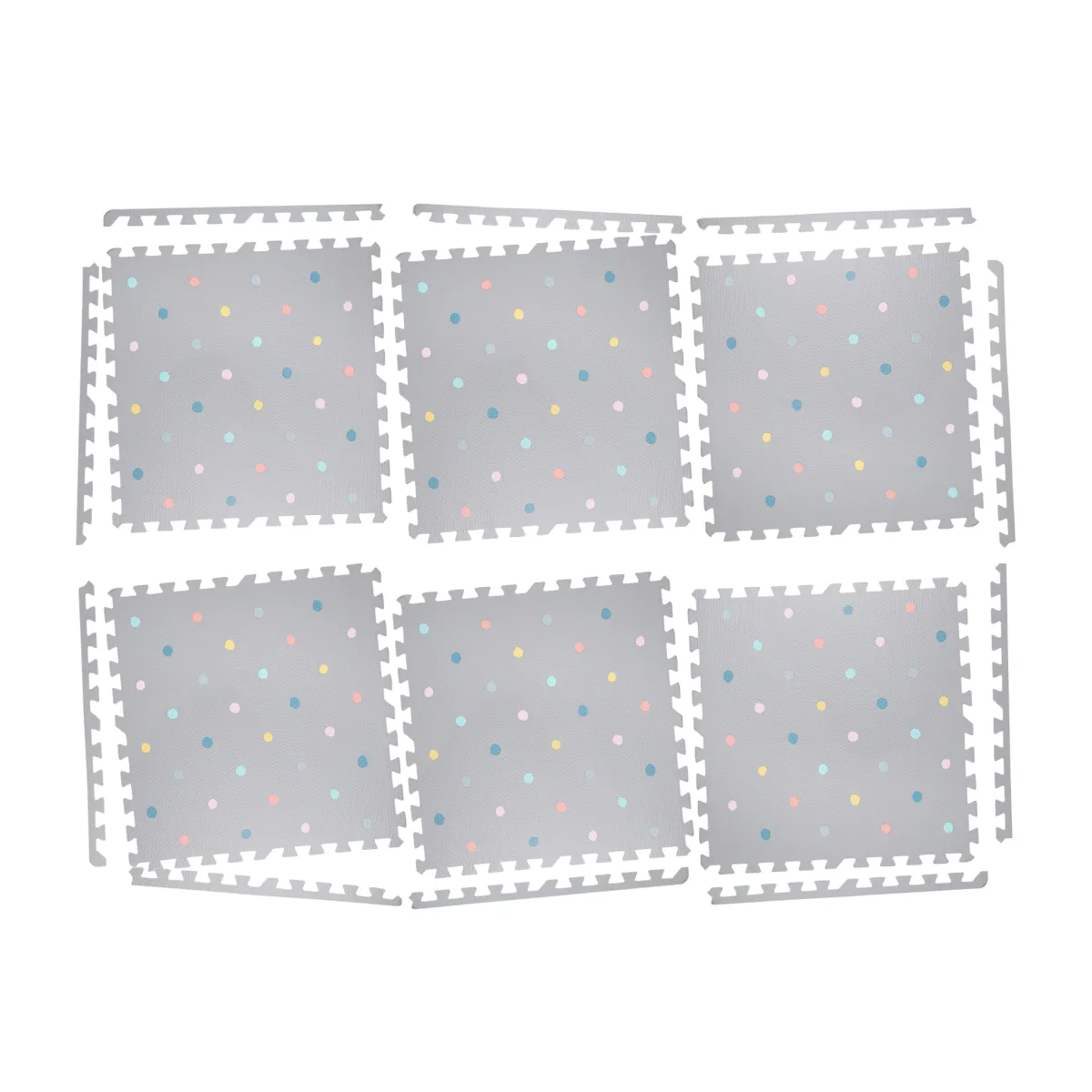 Kind and Me Coloured Polka Set in Grey Playmat- Dotty